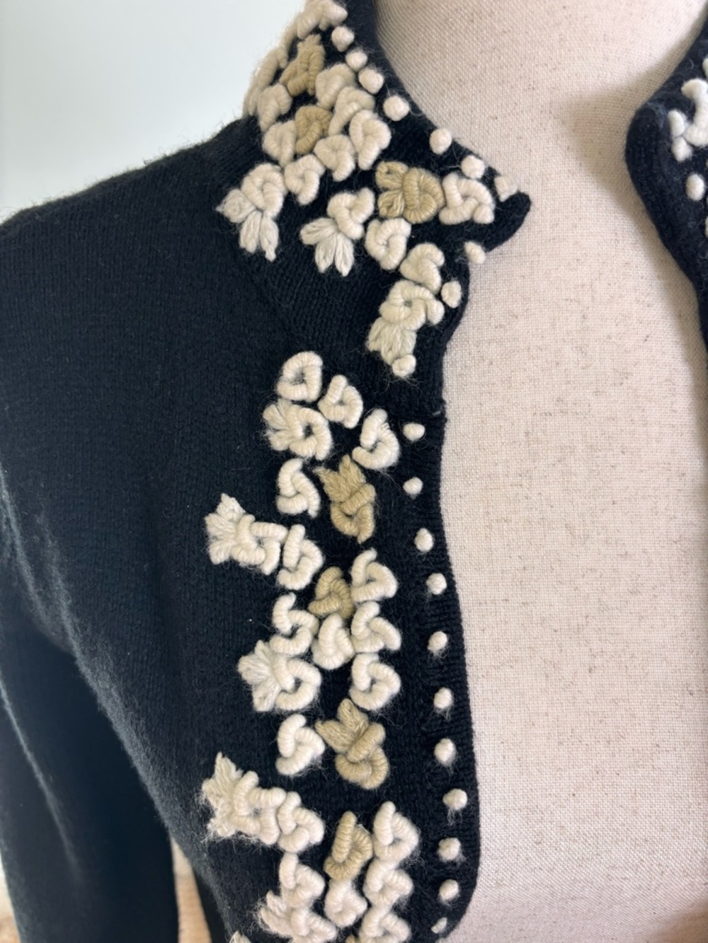 MODA International Size Small Wool Blend Open Front Cardigan - Picture 4 of 7